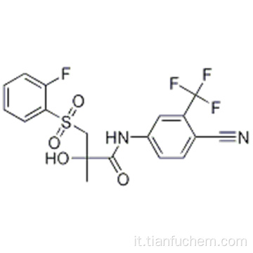 N- [4-Ciano-3- (trifluorometil) fenil] -3 - [(2-fluorofenil) solfonil] -2-idrossi-2-metilpropanamide CAS 1159977-36-2